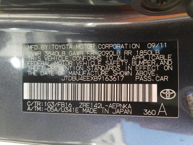 Photo 9 VIN: JTDBU4EEXB9163617 - TOYOTA COROLLA BA 