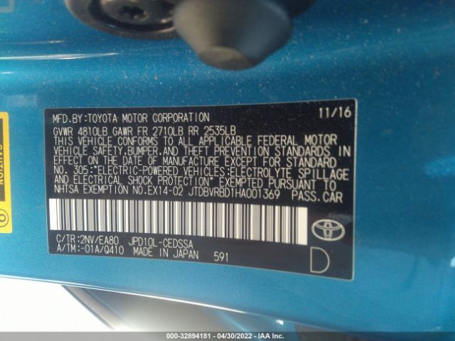 Photo 8 VIN: JTDBVRBD1HA001369 - TOYOTA MIRAI 