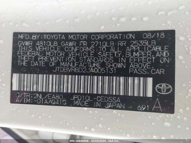 Photo 8 VIN: JTDBVRBD2JA005131 - TOYOTA MIRAI 