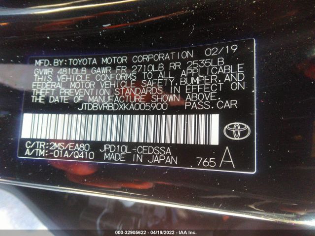 Photo 8 VIN: JTDBVRBDXKA005900 - TOYOTA MIRAI 