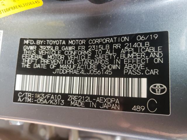 Photo 9 VIN: JTDDPRAE4LJ056145 - TOYOTA COROLLA L 