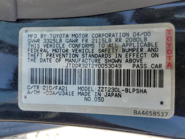 Photo 11 VIN: JTDDR32T2Y0053049 - TOYOTA CELICA 