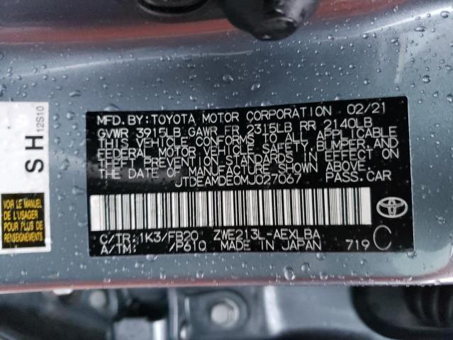 Photo 11 VIN: JTDEAMDE0MJ027067 - TOYOTA COROLLA LE 