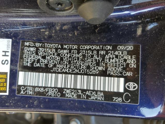 Photo 9 VIN: JTDEAMDE2MJ015289 - TOYOTA COROLLA LE 