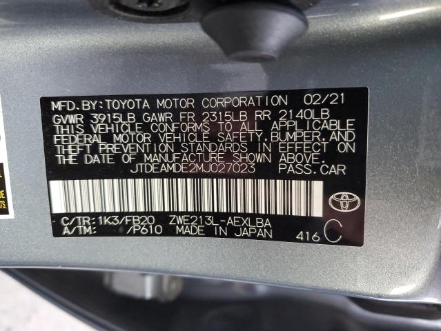 Photo 12 VIN: JTDEAMDE2MJ027023 - TOYOTA COROLLA LE 