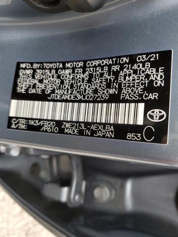 Photo 11 VIN: JTDEAMDE3MJ027239 - TOYOTA COROLLA LE 