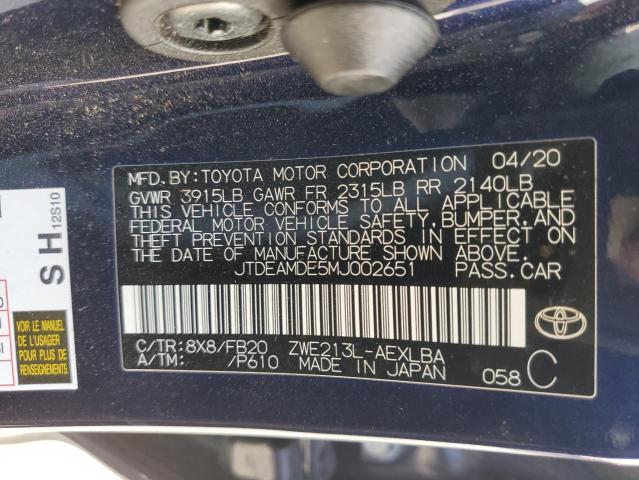 Photo 11 VIN: JTDEAMDE5MJ002651 - TOYOTA COROLLA 