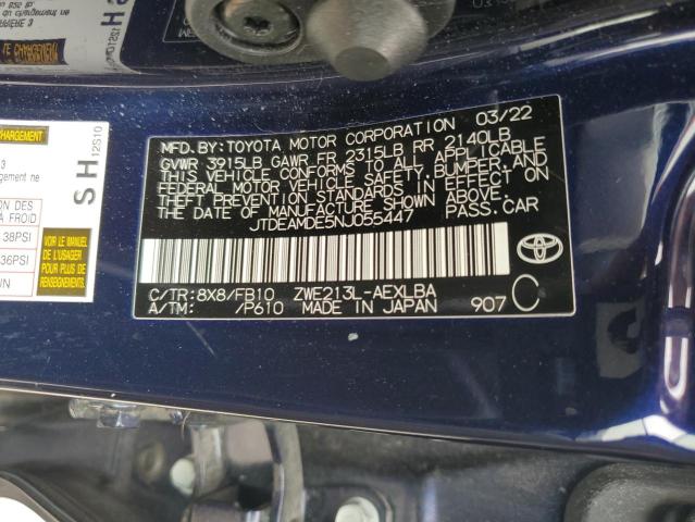 Photo 11 VIN: JTDEAMDE5NJ055447 - TOYOTA COROLLA 