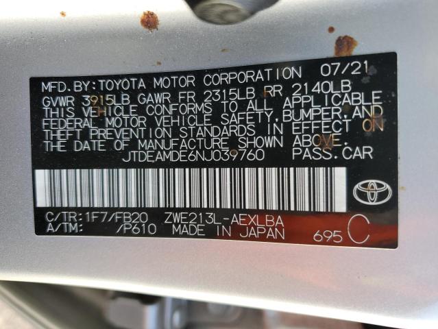 Photo 11 VIN: JTDEAMDE6NJ039760 - TOYOTA COROLLA 