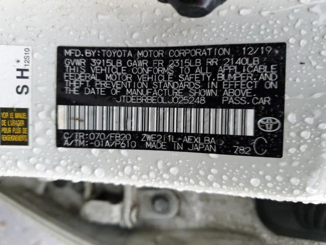 Photo 12 VIN: JTDEBRBE0LJ025248 - TOYOTA COROLLA LE 