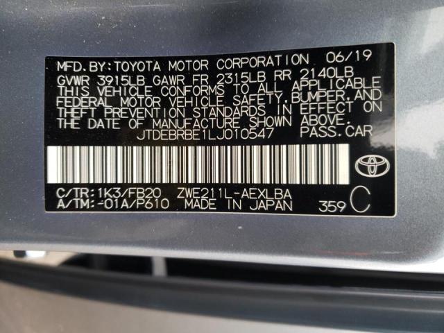 Photo 12 VIN: JTDEBRBE1LJ010547 - TOYOTA COROLLA LE 