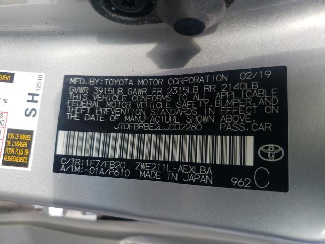 Photo 11 VIN: JTDEBRBE2LJ002280 - TOYOTA COROLLA LE 