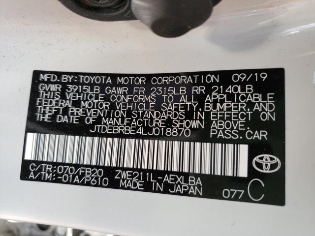 Photo 9 VIN: JTDEBRBE4LJ018870 - TOYOTA COROLLA LE 