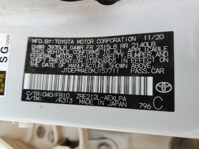 Photo 11 VIN: JTDEPMAE0MJ157711 - TOYOTA COROLLA 