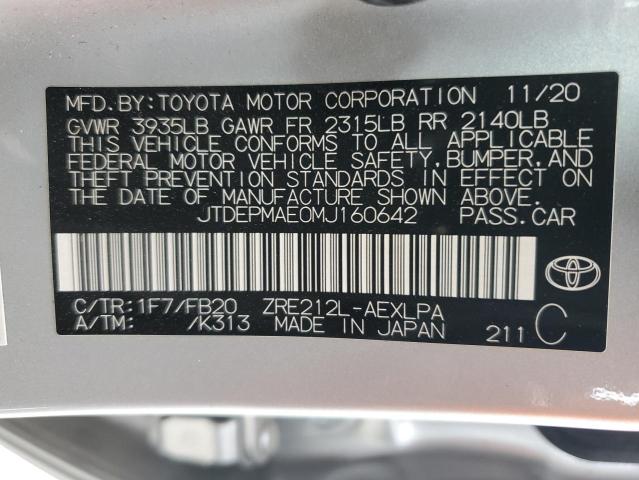 Photo 12 VIN: JTDEPMAE0MJ160642 - TOYOTA COROLLA 