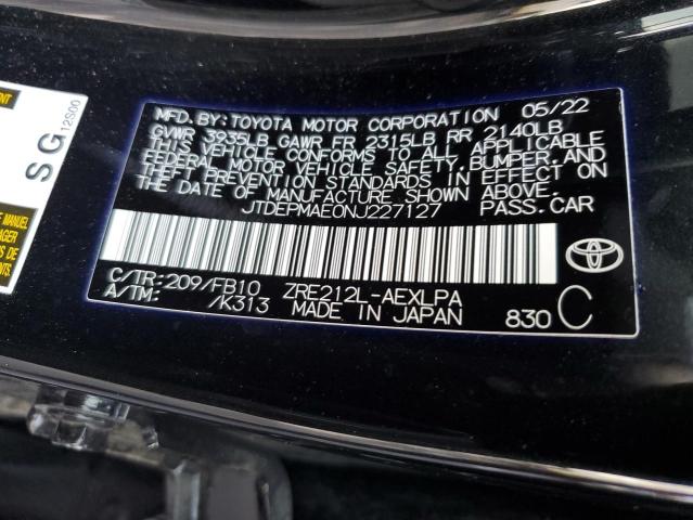 Photo 12 VIN: JTDEPMAE0NJ227127 - TOYOTA COROLLA 