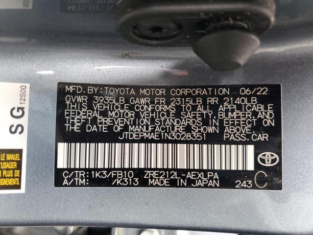 Photo 11 VIN: JTDEPMAE1N3028351 - TOYOTA COROLLA LE 