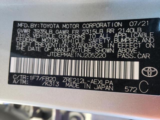 Photo 11 VIN: JTDEPMAE1NJ205220 - TOYOTA COROLLA LE 