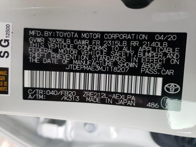 Photo 9 VIN: JTDEPMAE3MJ118207 - TOYOTA COROLLA LE 