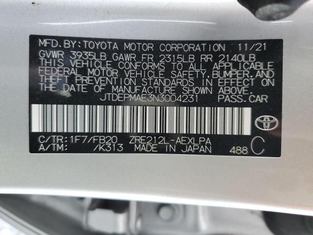 Photo 11 VIN: JTDEPMAE3N3004231 - TOYOTA COROLLA 