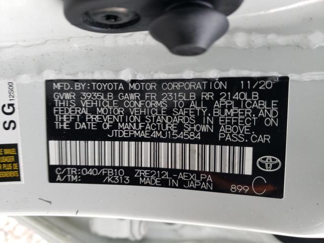 Photo 11 VIN: JTDEPMAE4MJ154584 - TOYOTA COROLLA LE 