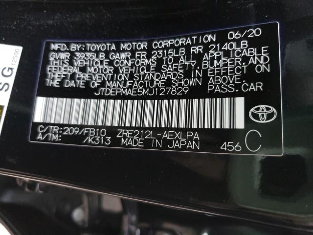 Photo 9 VIN: JTDEPMAE5MJ127829 - TOYOTA COROLLA LE 