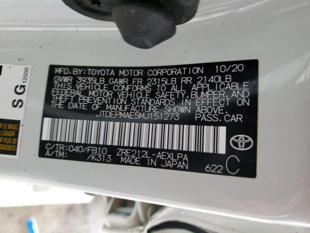 Photo 12 VIN: JTDEPMAE5MJ151273 - TOYOTA COROLLA 