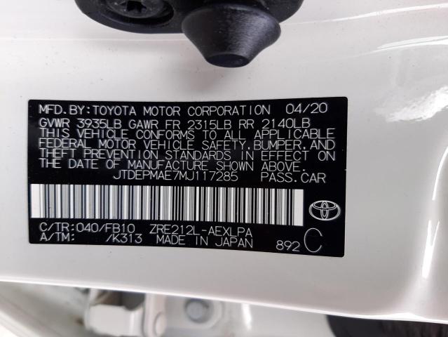 Photo 9 VIN: JTDEPMAE7MJ117285 - TOYOTA COROLLA LE 