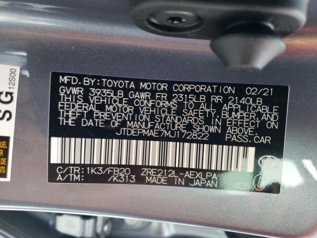 Photo 9 VIN: JTDEPMAE7MJ172822 - TOYOTA COROLLA LE 