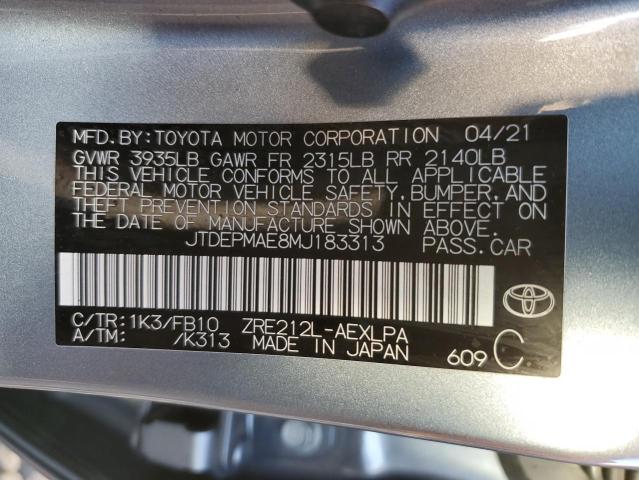 Photo 12 VIN: JTDEPMAE8MJ183313 - TOYOTA COROLLA 