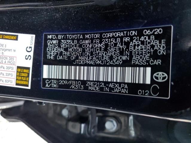 Photo 11 VIN: JTDEPMAE9MJ124349 - TOYOTA COROLLA LE 