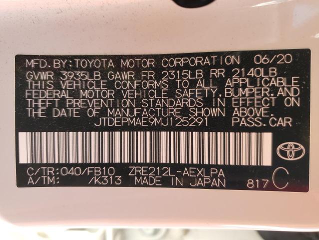 Photo 11 VIN: JTDEPMAE9MJ125291 - TOYOTA COROLLA LE 