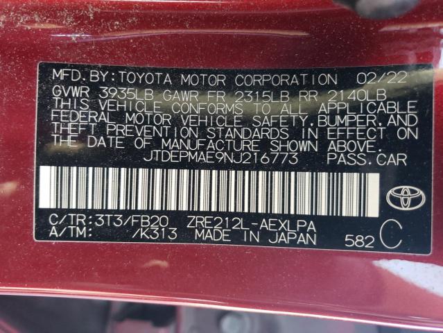 Photo 11 VIN: JTDEPMAE9NJ216773 - TOYOTA COROLLA LE 