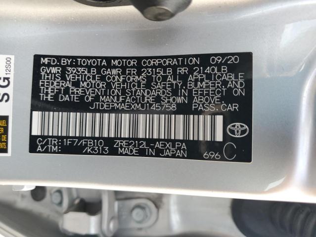 Photo 11 VIN: JTDEPMAEXMJ145758 - TOYOTA COROLLA LE 