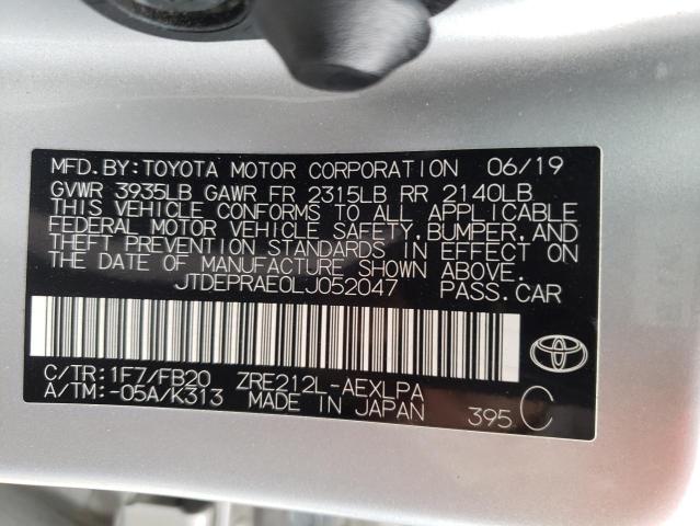 Photo 9 VIN: JTDEPRAE0LJ052047 - TOYOTA COROLLA LE 