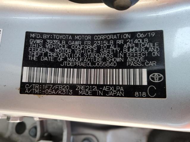 Photo 12 VIN: JTDEPRAE0LJ055840 - TOYOTA COROLLA LE 