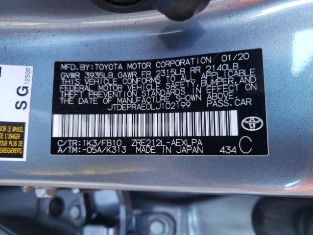 Photo 9 VIN: JTDEPRAE0LJ102199 - TOYOTA COROLLA LE 