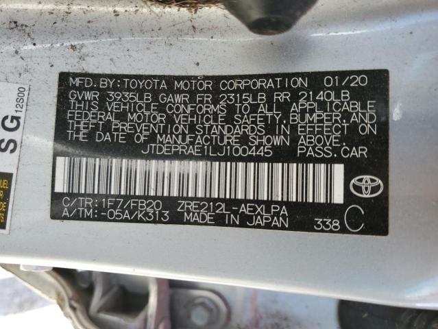 Photo 12 VIN: JTDEPRAE1LJ100445 - TOYOTA COROLLA 