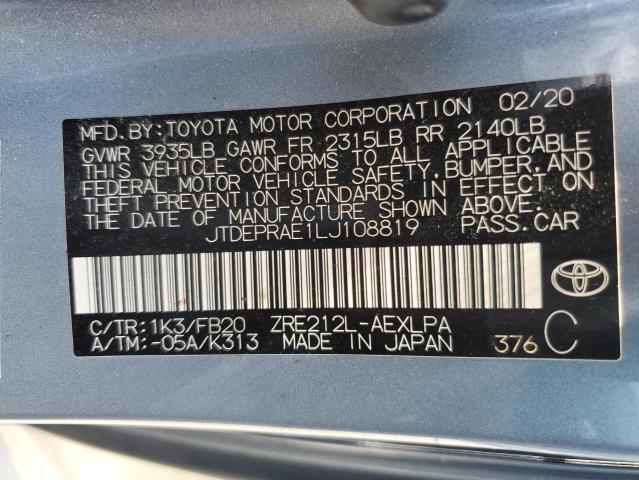 Photo 11 VIN: JTDEPRAE1LJ108819 - TOYOTA COROLLA LE 