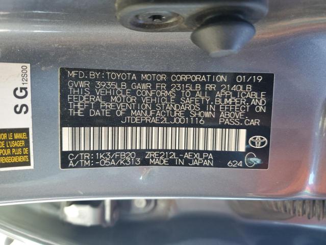 Photo 12 VIN: JTDEPRAE2LJ001116 - TOYOTA COROLLA LE 