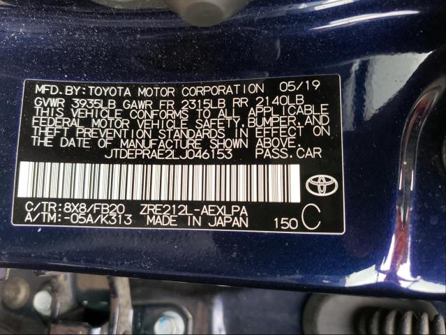 Photo 9 VIN: JTDEPRAE2LJ046153 - TOYOTA COROLLA LE 