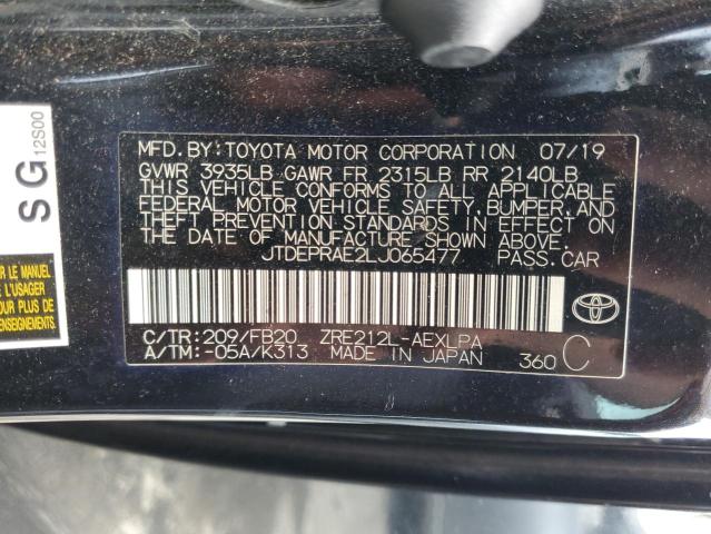 Photo 11 VIN: JTDEPRAE2LJ065477 - TOYOTA COROLLA LE 