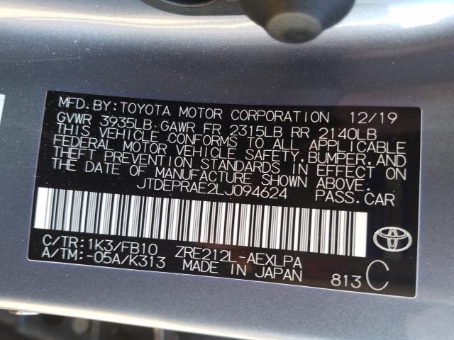 Photo 9 VIN: JTDEPRAE2LJ094624 - TOYOTA COROLLA LE 