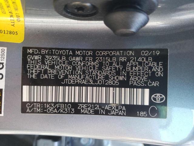 Photo 9 VIN: JTDEPRAE3LJ012805 - TOYOTA COROLLA LE 