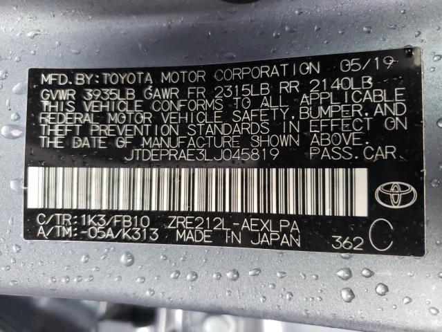 Photo 11 VIN: JTDEPRAE3LJ045819 - TOYOTA COROLLA LE 