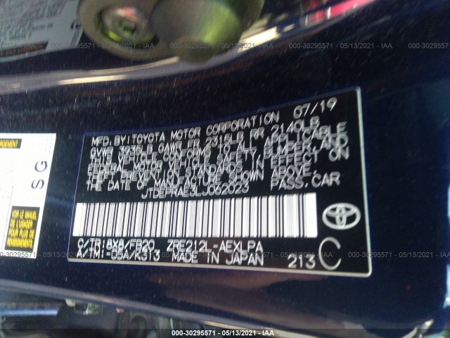 Photo 8 VIN: JTDEPRAE3LJ062023 - TOYOTA COROLLA 