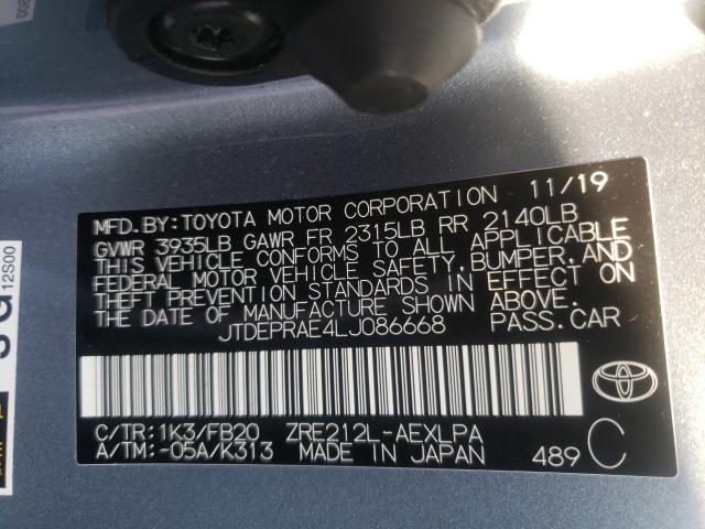 Photo 9 VIN: JTDEPRAE4LJ086668 - TOYOTA COROLLA LE 