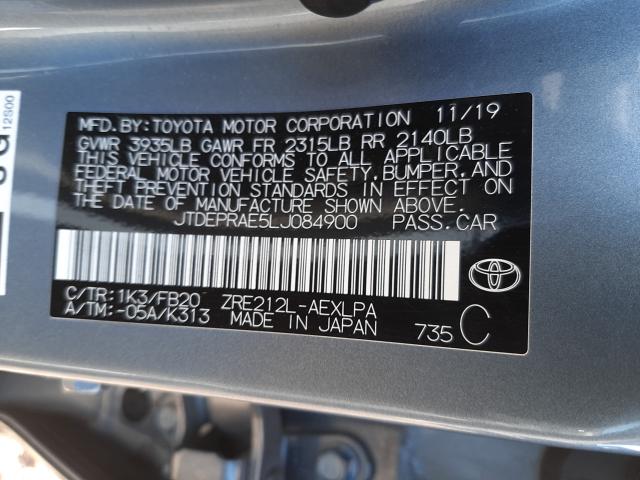 Photo 9 VIN: JTDEPRAE5LJ084900 - TOYOTA COROLLA LE 