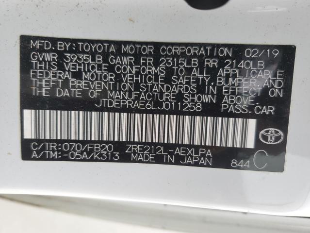 Photo 11 VIN: JTDEPRAE6LJ011258 - TOYOTA COROLLA LE 