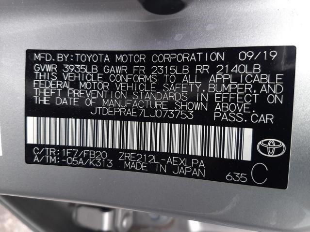 Photo 9 VIN: JTDEPRAE7LJ073753 - TOYOTA COROLLA LE 